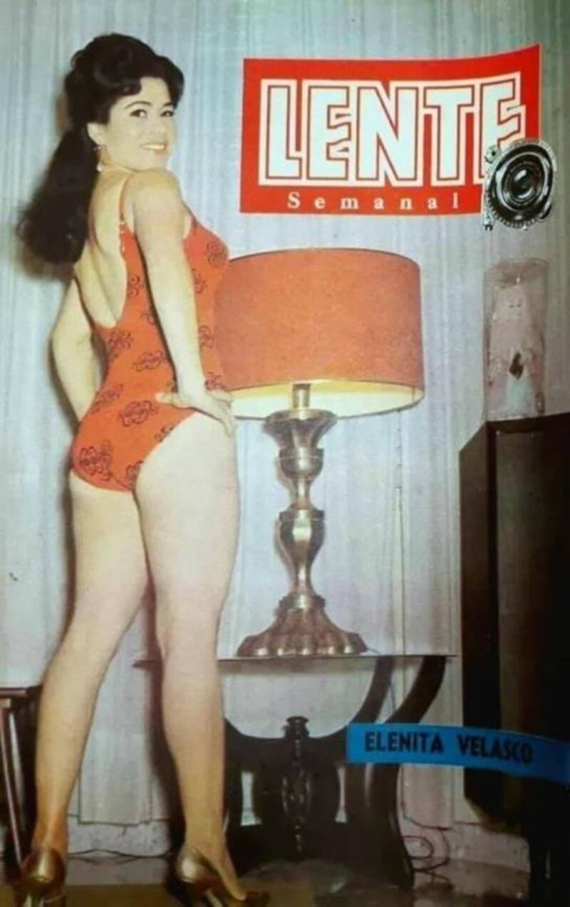 María Elena Velasco posando para el Semanario Lente