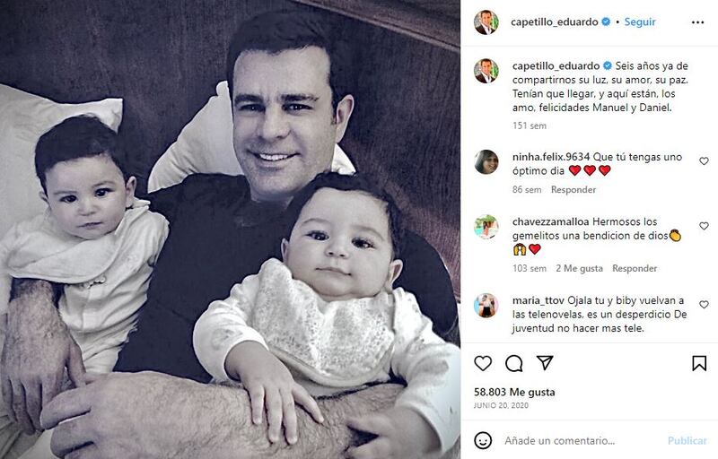 Biby Gaytán y Eduardo Capetillo fueron gratamente sorprendidos con la llegada de sus mellizos