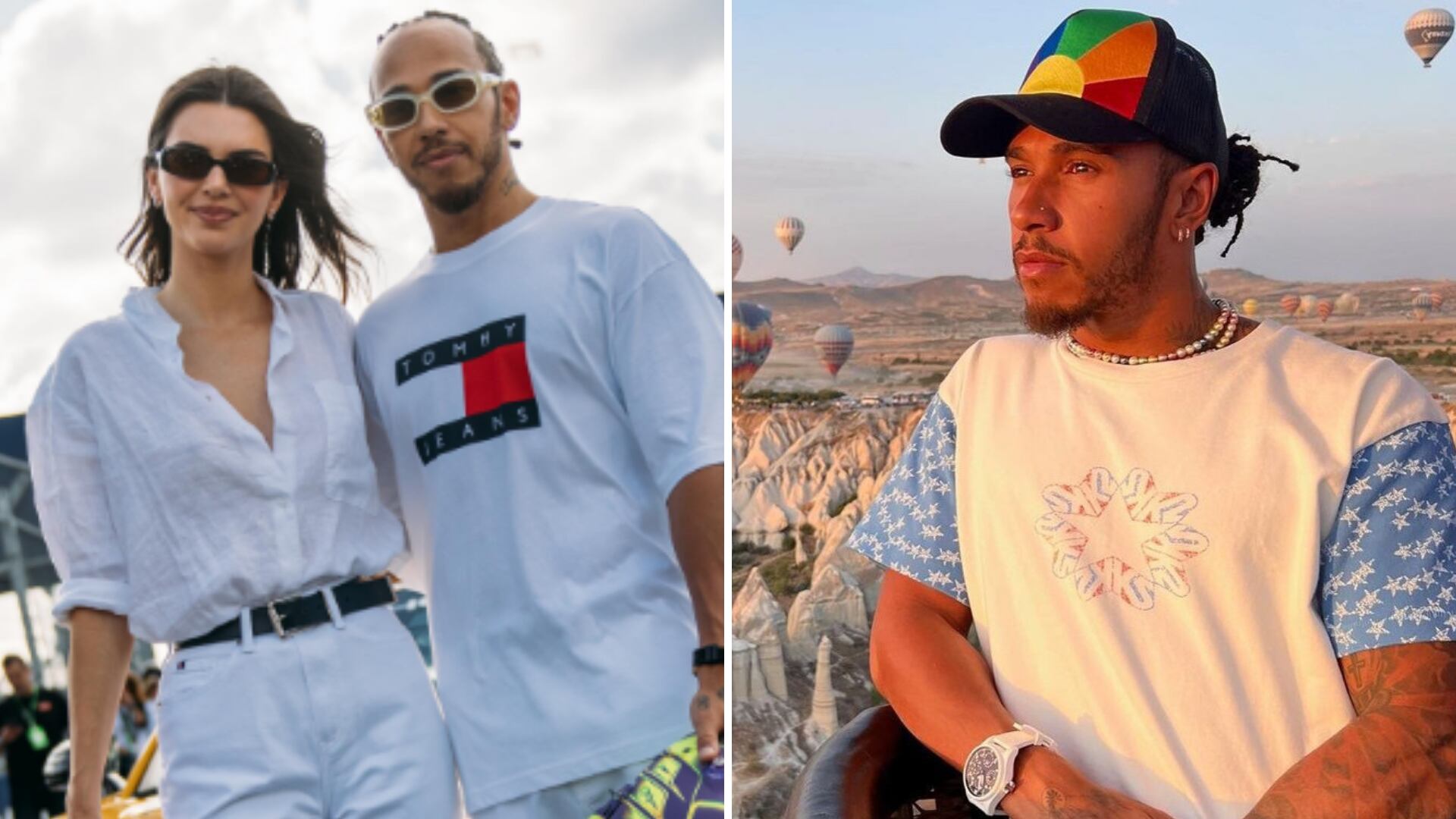 Lewis Hamilton aterroriza a Kendall Jenner en un paseo inolvidable.