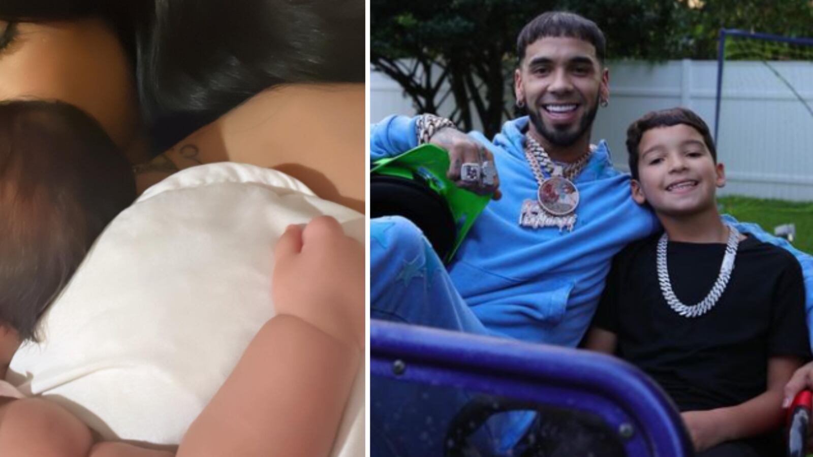 Anuel y su hijo