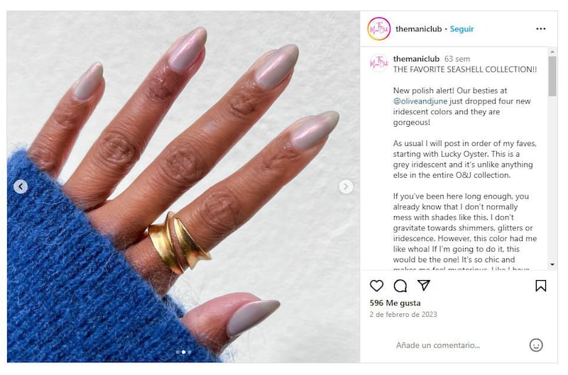 Las uñas seashell son la última manicura dentro de la tendencia 'mermaidcore'