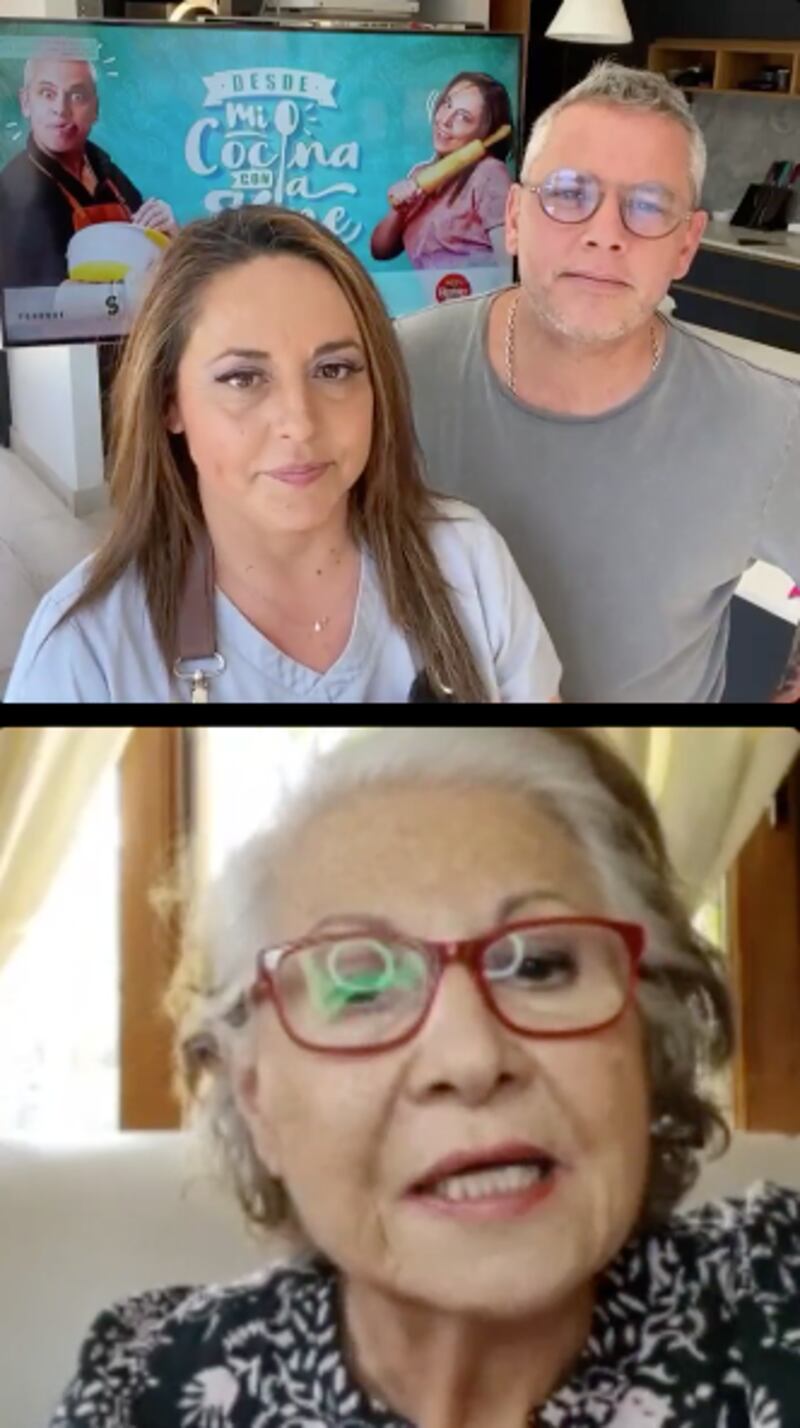Teresita Reyes y José Miguel Viñuela en "Desde mi cocina con la Nené"