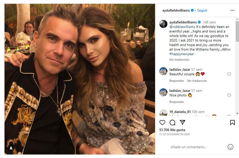 Robbie Williams y Ayda Field llevan más de una década casados