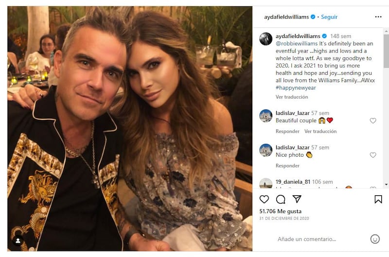 Robbie Williams y Ayda Field llevan más de una década casados