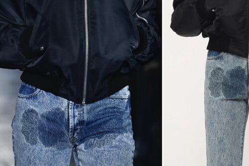 Jeans que simulan estar orinados están agotados: el Stain Stonewash, ahora es toda una sensación