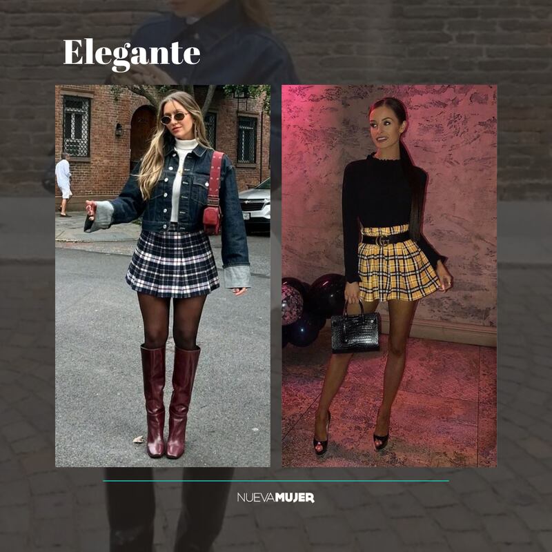 Minifaldas grunge en tendencia 2025.