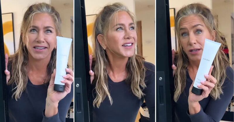 Jennifer Aniston dejó ver sus raíces al natural en uno de sus últimos videos en redes sociales