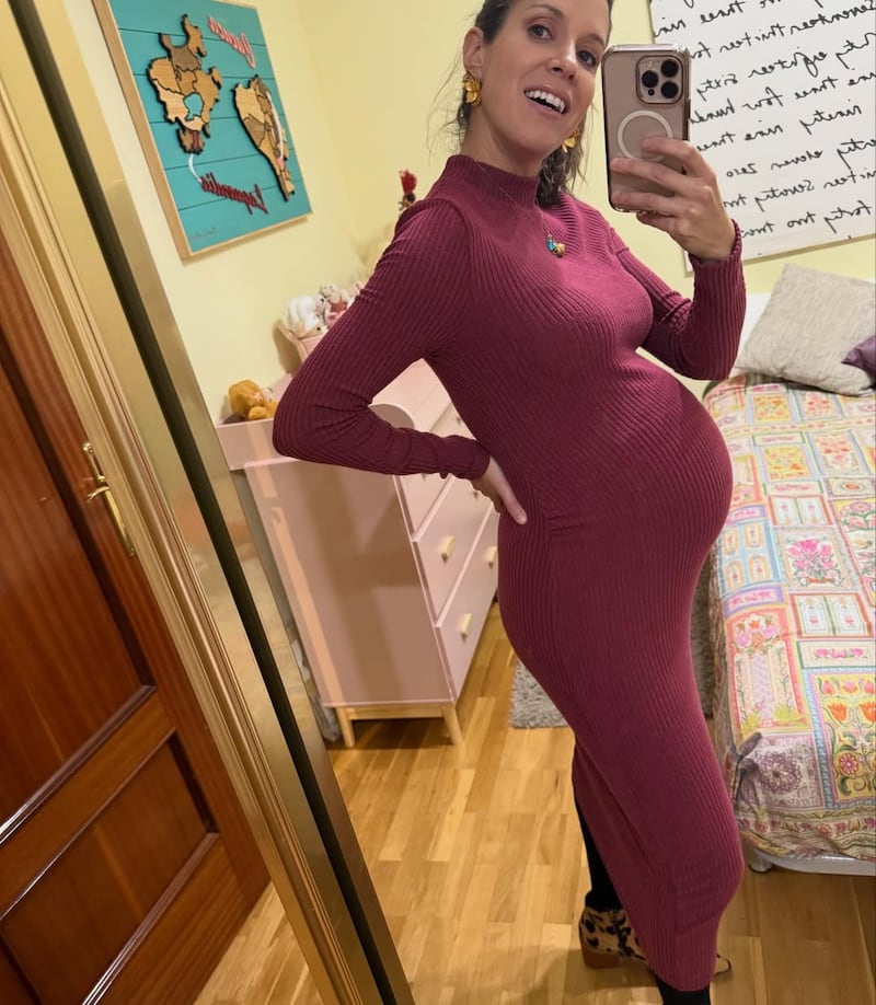 La chef Carolina Sánchez con 36 semanas de embarazo.