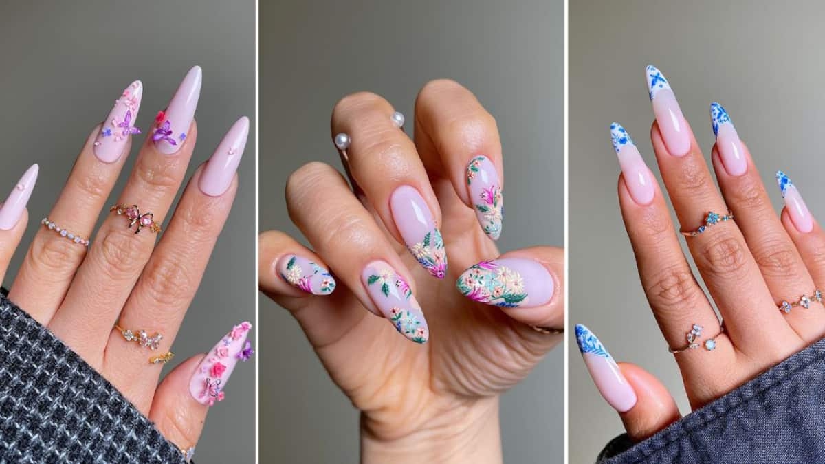 Las uñas con flores son un clásico de la temporada primaveral