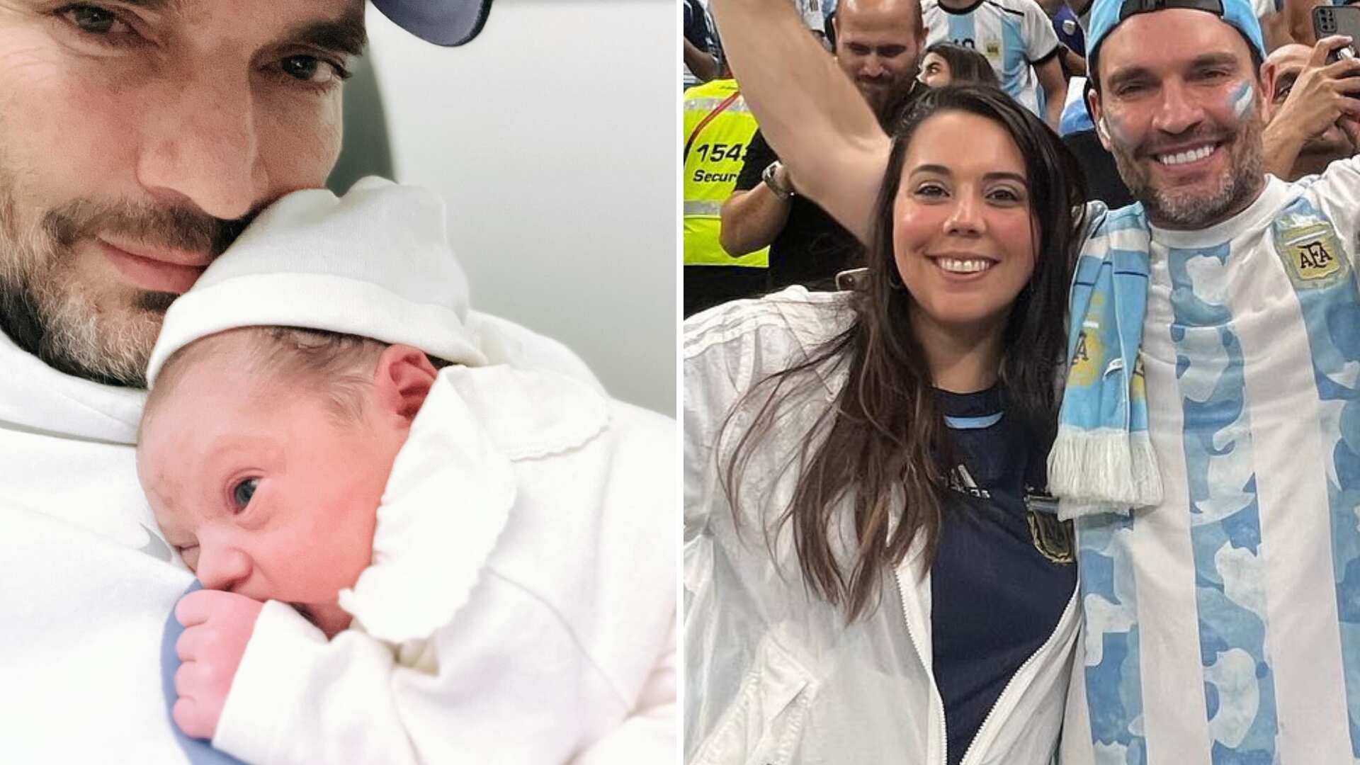 La hija mayor de Julián Gil, Nicolle, tuvo a su primer hijo y el actor voló de inmediato  a España para conocer a Oliver.
