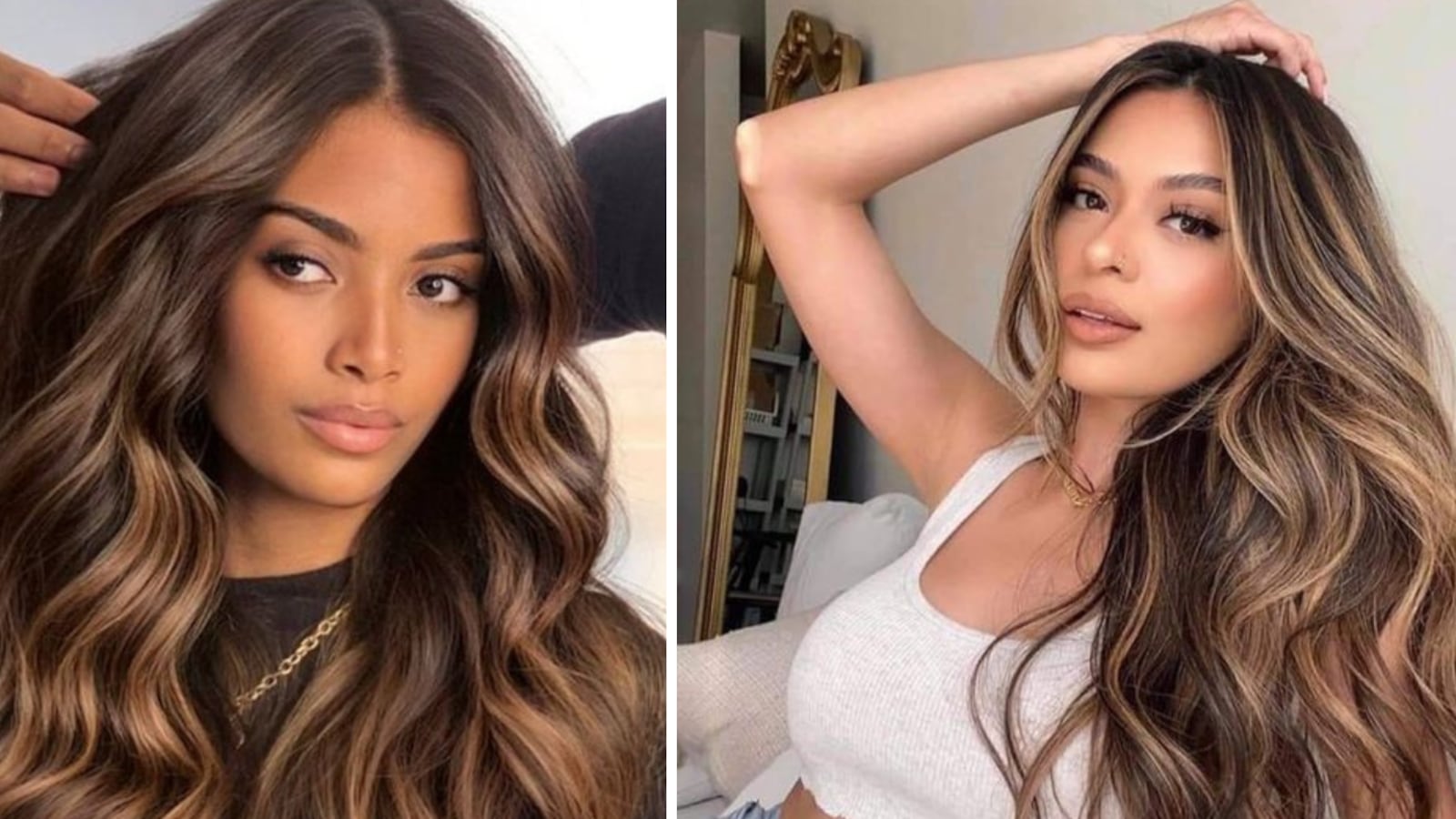 Mechas para cabello negro y piel morena