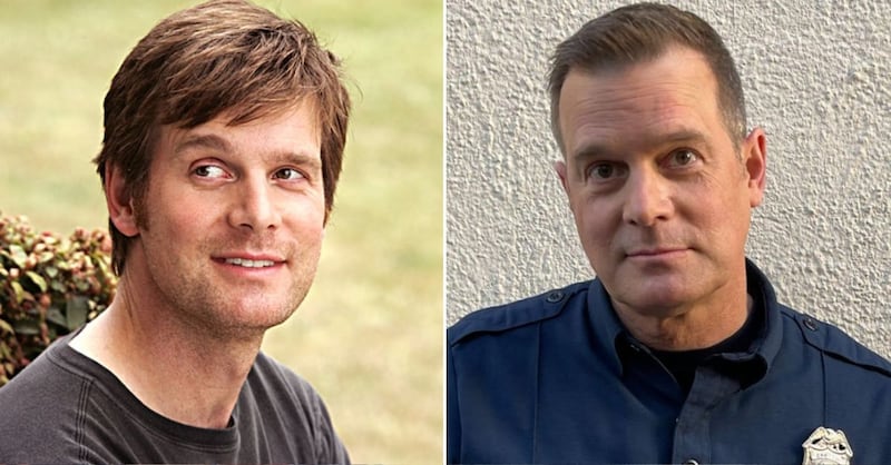 Peter Krause en 'Six Feet Under' y en el set de '9-1-1'