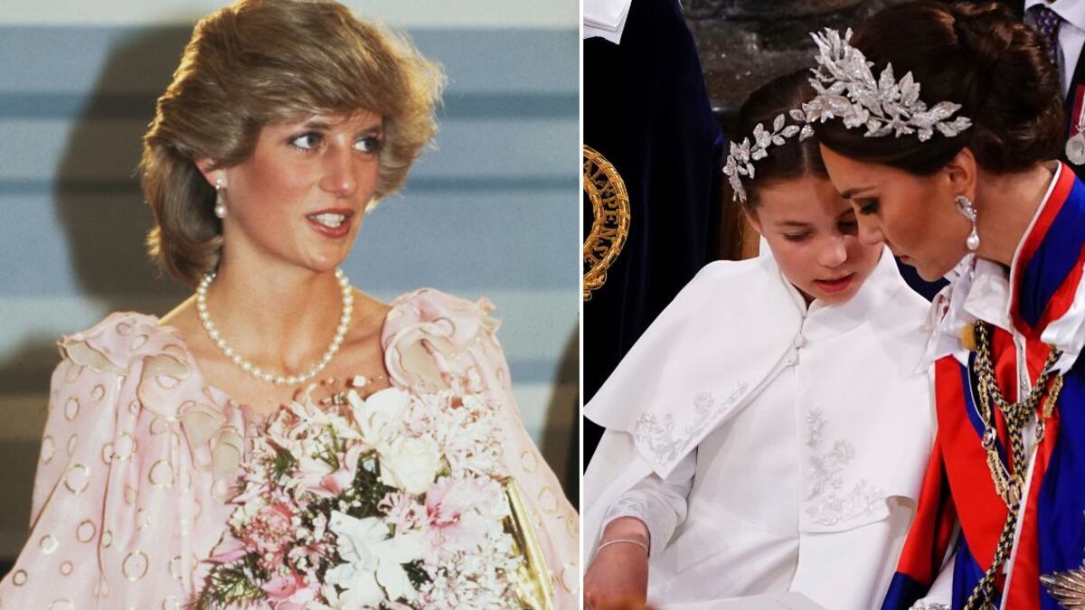 Princesa Charlotte y Lady Di parecido