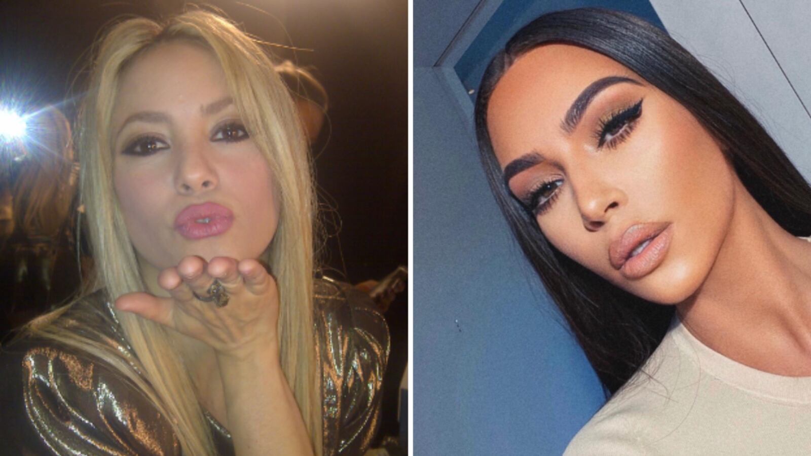 Shakira y Kim Kardashian