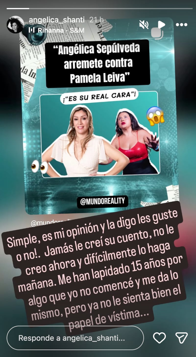 Historia de Angélica Sepúlveda | Fuente: Instagram @angelica_shanti
