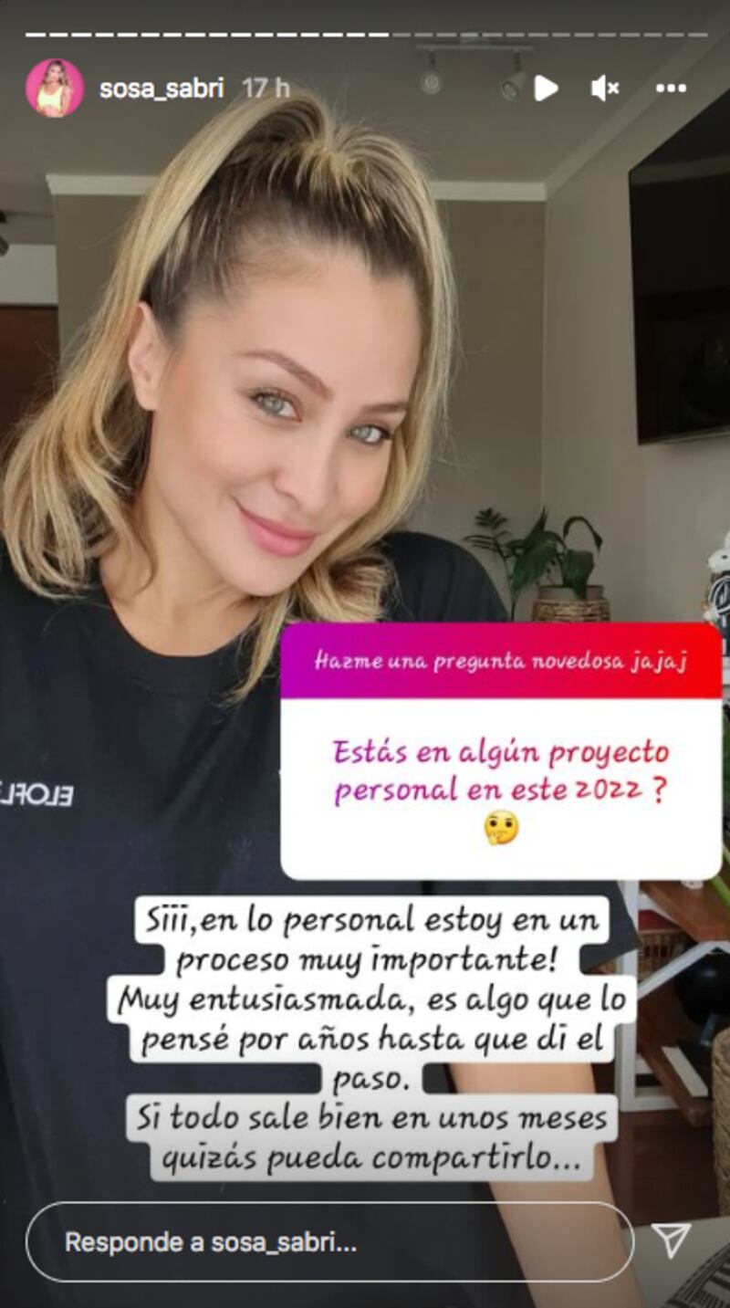 Sabrina Sosa se refirió a sus proyectos para el 2022