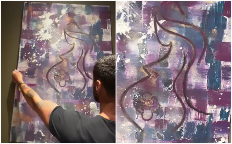 Michelle Renaud enloqueció a todos con su última pintura