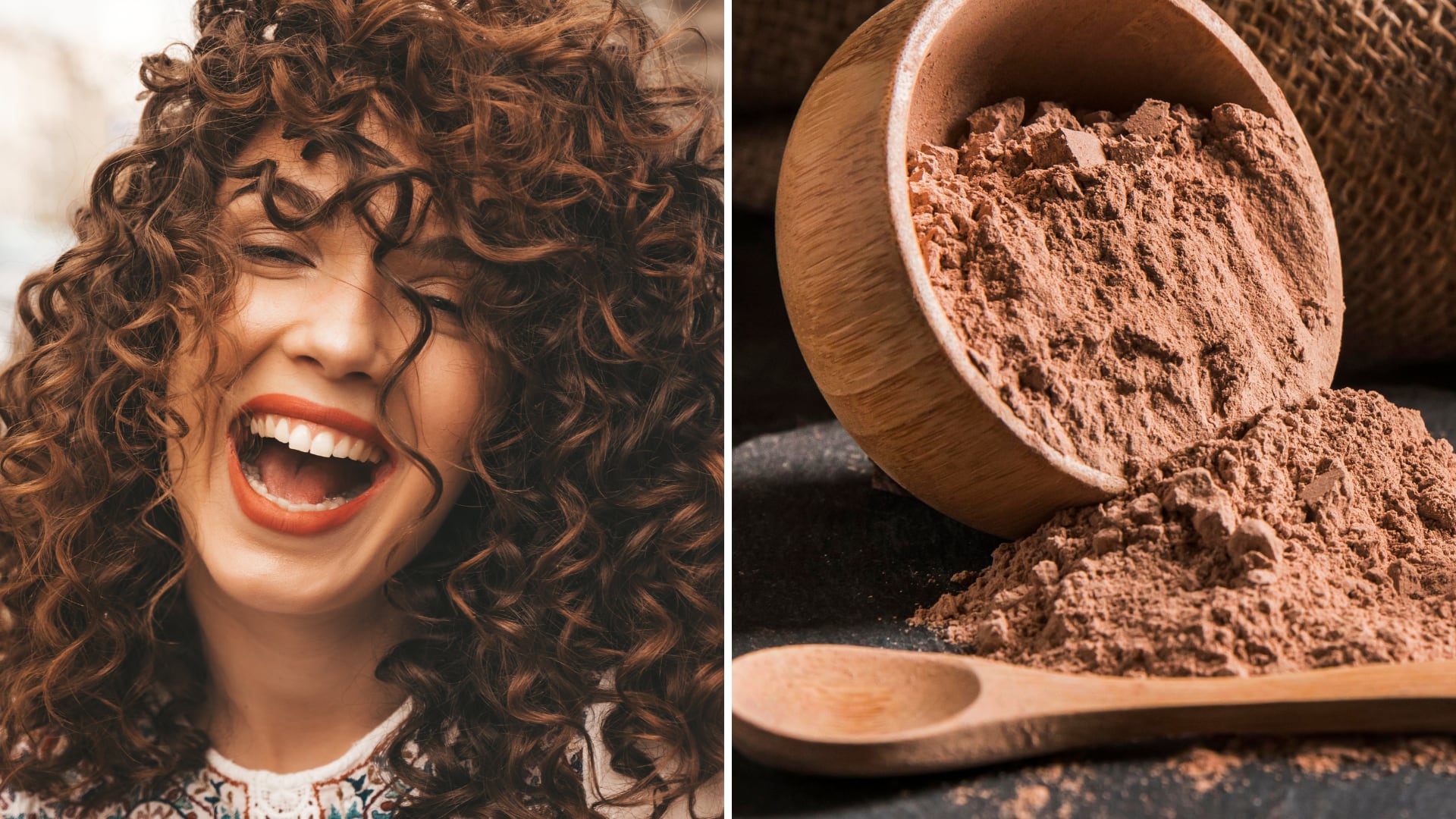 Cabello hidratado con cacao.