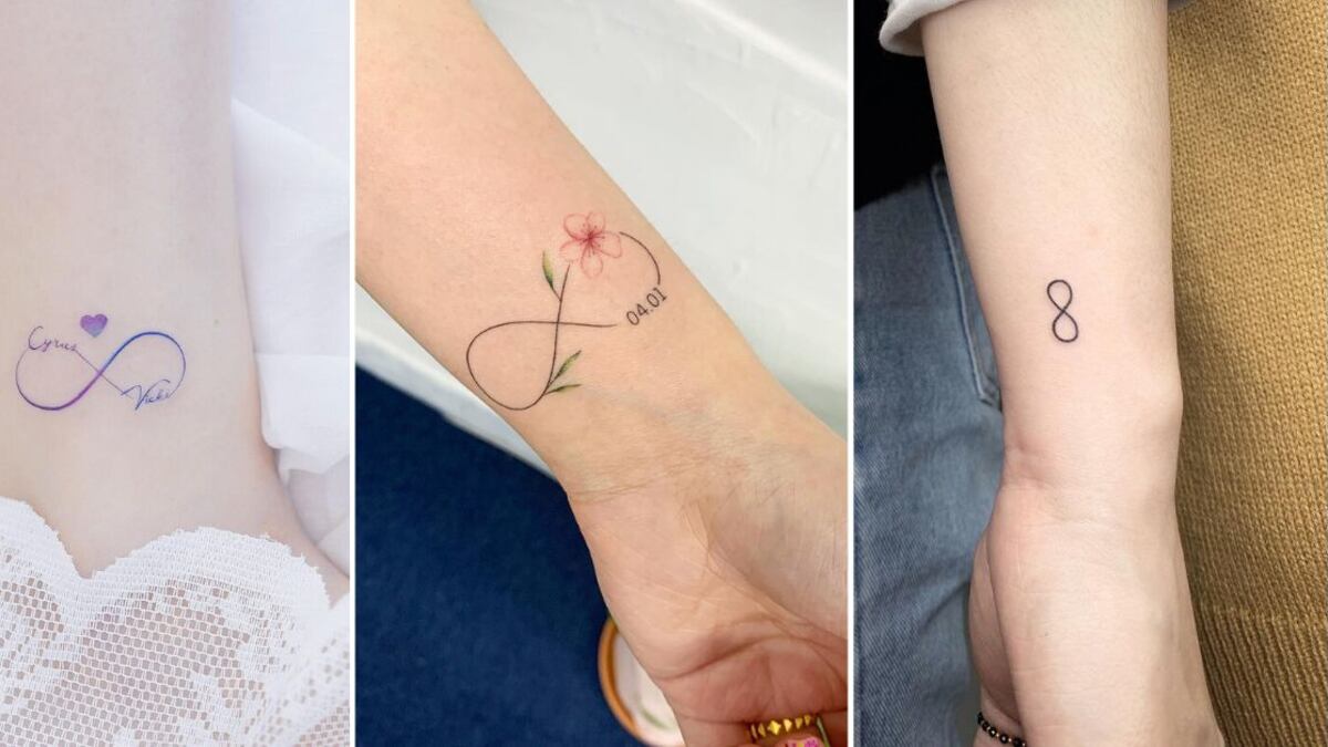 Tres tatuajes de infinito diferentes