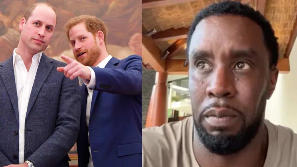 Sean Diddy Combs con príncipe William y Harry