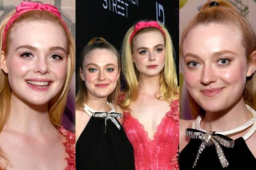 Dakota y Elle Fanning derrochan estilo en looks monocromáticos