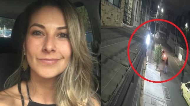 Foto del momento del secuestro de Diana Ospina en Bogotá.