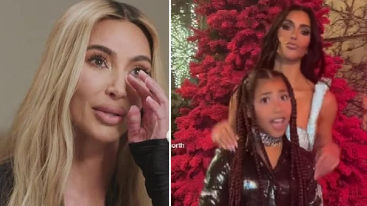 Critican a Kim Kardashian por excederse con los filtros en sus hijas en foto familiar