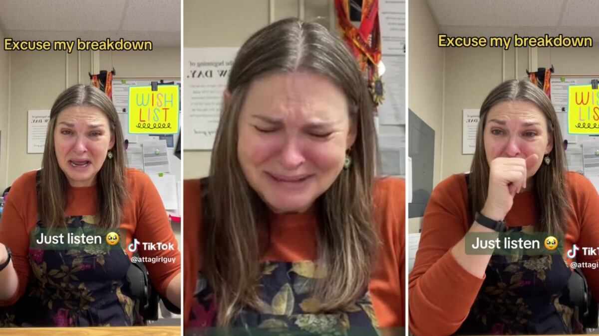 La maestra no pudo evitar conmoverse por las peticiones de los estudiantes