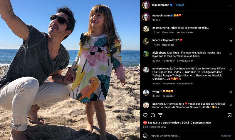 Mauricio Ochmann y su hija Kailani
