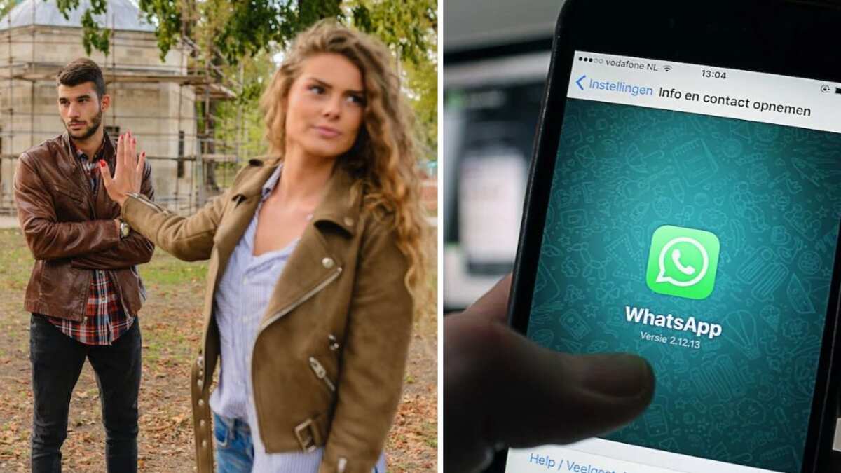 Pareja mensajes de WhatsApp