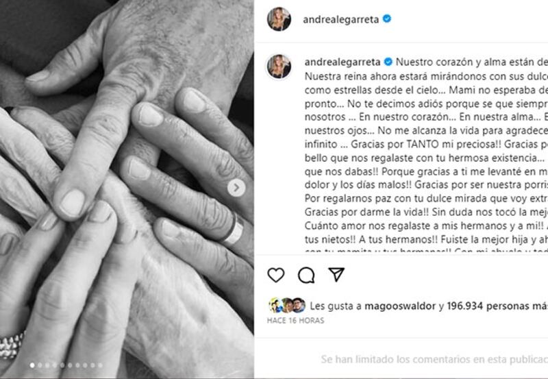 Andrea Legarreta mamá