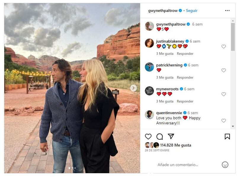 Gwyneth Paltrow y Brad Falchuk tiene cinco años felizmente casados