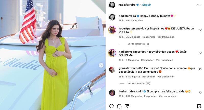 Nadia Ferreira festeja su cumpleaños número 24 junto a Marc Anthony.