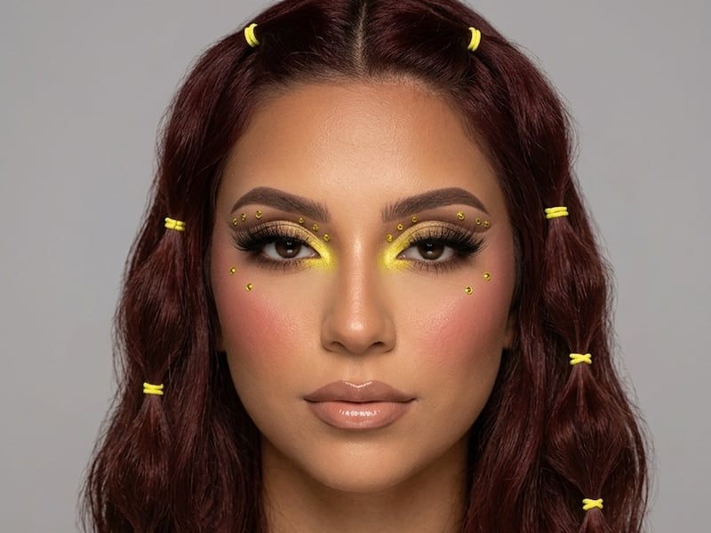 Maquillaje monocromático inspirado en la camiseta