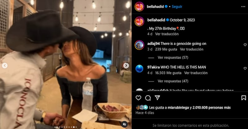 Bella Hadid y Adán Buñuelos