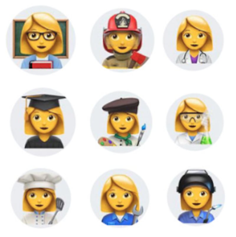 Emojis profesiones de mujeres