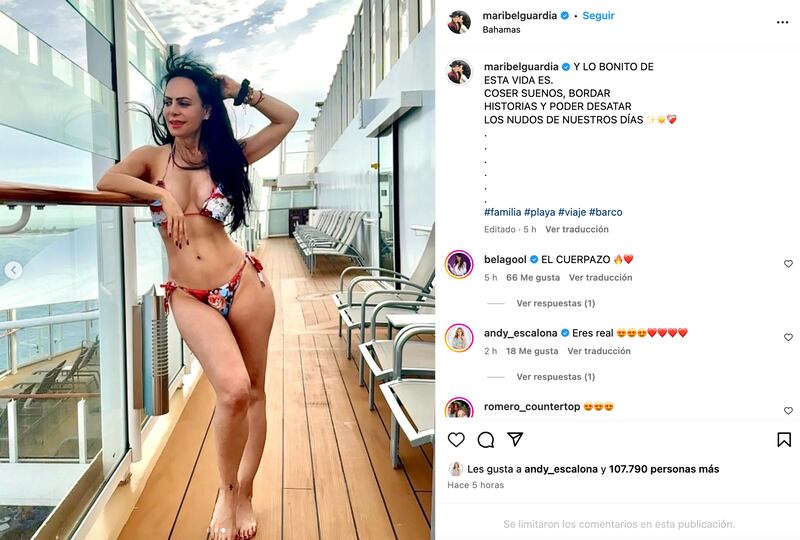 Maribel Guardia enciende las redes con diminuto bikini.