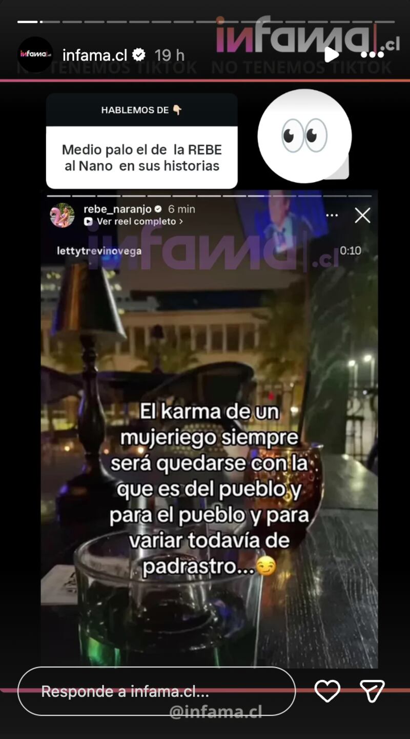 Historia de Rebeca Naranjo | Fuente: Instagram @infama.cl