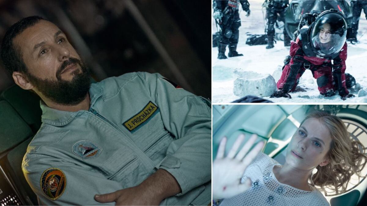 Escenas de las películas El astronauta, La Tierra errante y Oxígeno