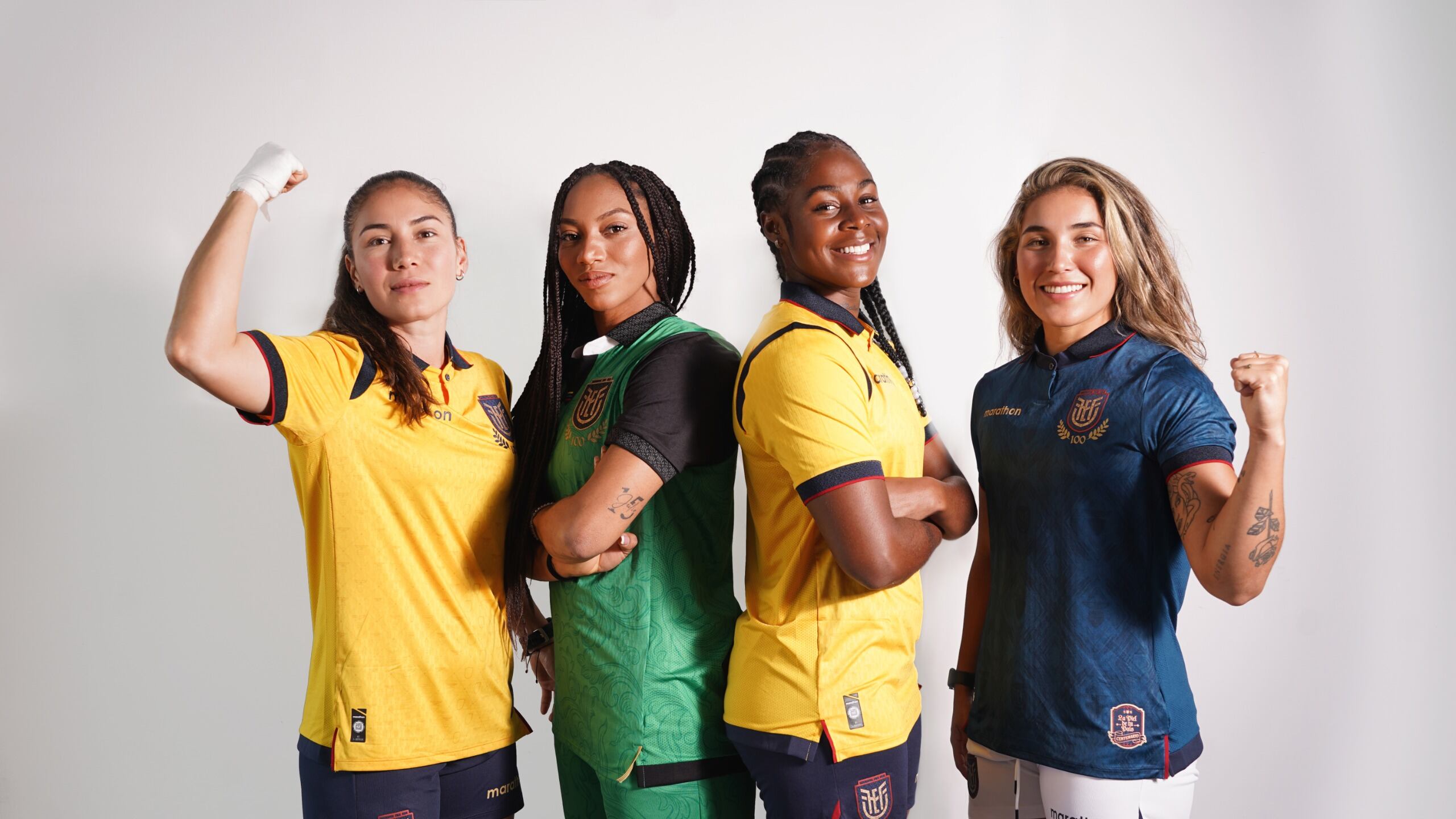 Ligia Moreira, Liceth Suárez, Mayerly Rodríguez y Manoly Baquerizo. Selección Ecuador Femenina