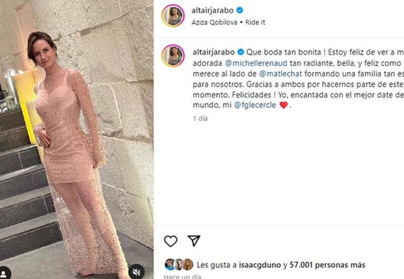 Altair Jarabo vestido boda Michelle Renaud