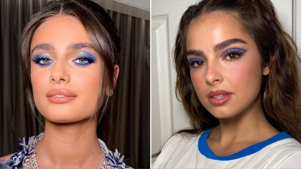 Taylor Hill y Addison Rae han llevado la sombra azul con mucho estilo
