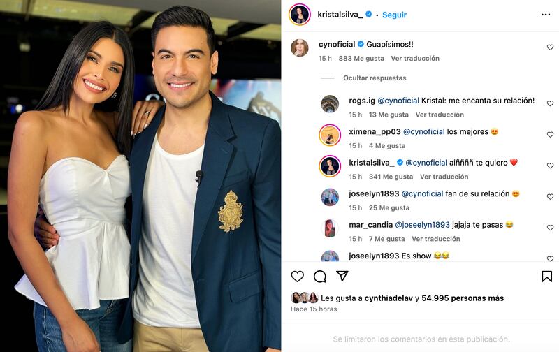 Kristal Silva y Carlos Rivera