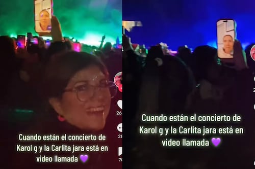 “¡Carla Jara te amamos!”: La sorpresiva aparición de la exMekano en concierto de La Bichota