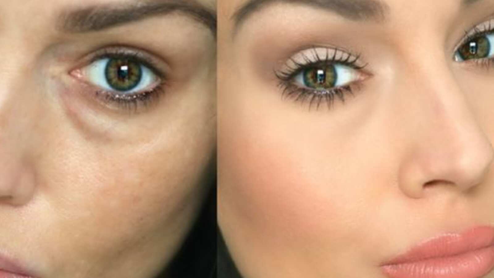 Truco de maquillaje para disimular las bolsas en los ojos