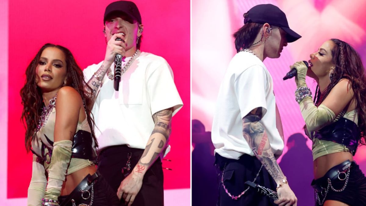 Peso Pluma es captado tras bastidores viendo cambiarse de ropa a Anitta y mientras unos lo critican otros lo defienden