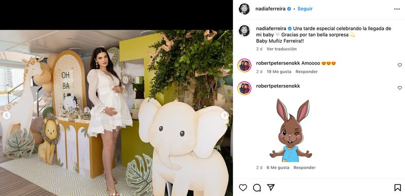 Nadia Ferreira festeja su Baby Shower.