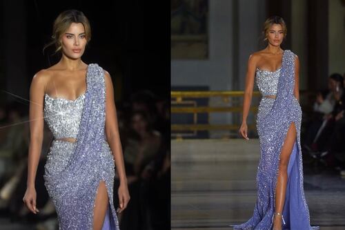 Exseñorita Colombia sorprende al pisar desfile de alta costura en París Fashion Week