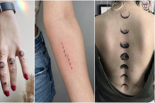Tatuajes inspirados en las fases lunares para conectar con tu intuición y feminidad