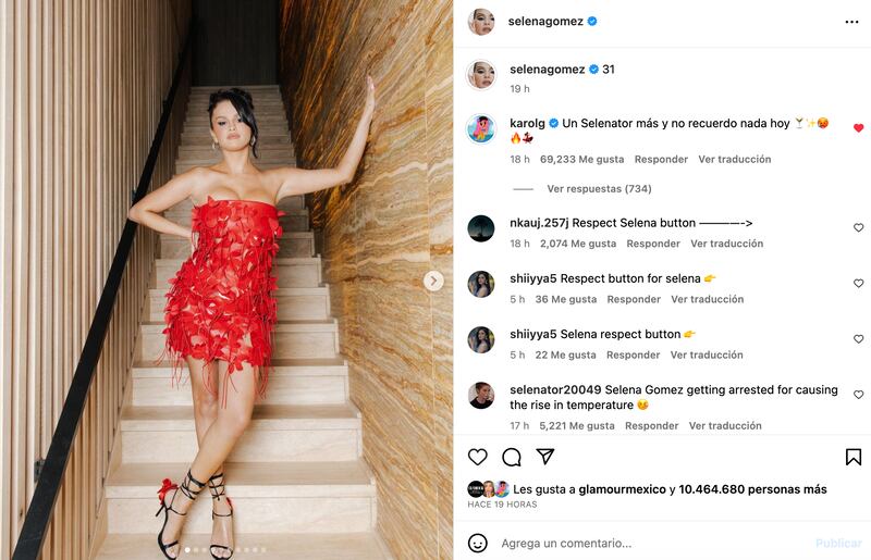 Selena Gomez presume su figura con vestido Bottega Veneta